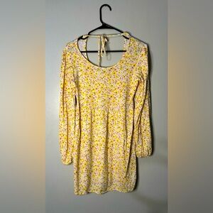 Yellow flowy dress